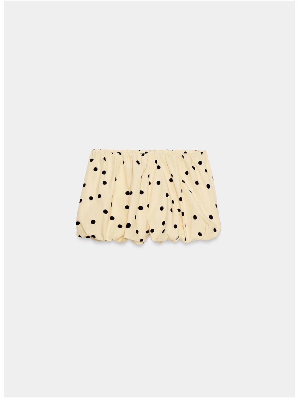Zara Cream Mini Skirt with Black Polka Dots